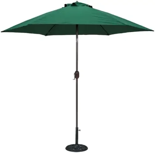 

ft Bronze Aluminum Polyester Market Umbrella with Green Polyester Cover (Base not included)