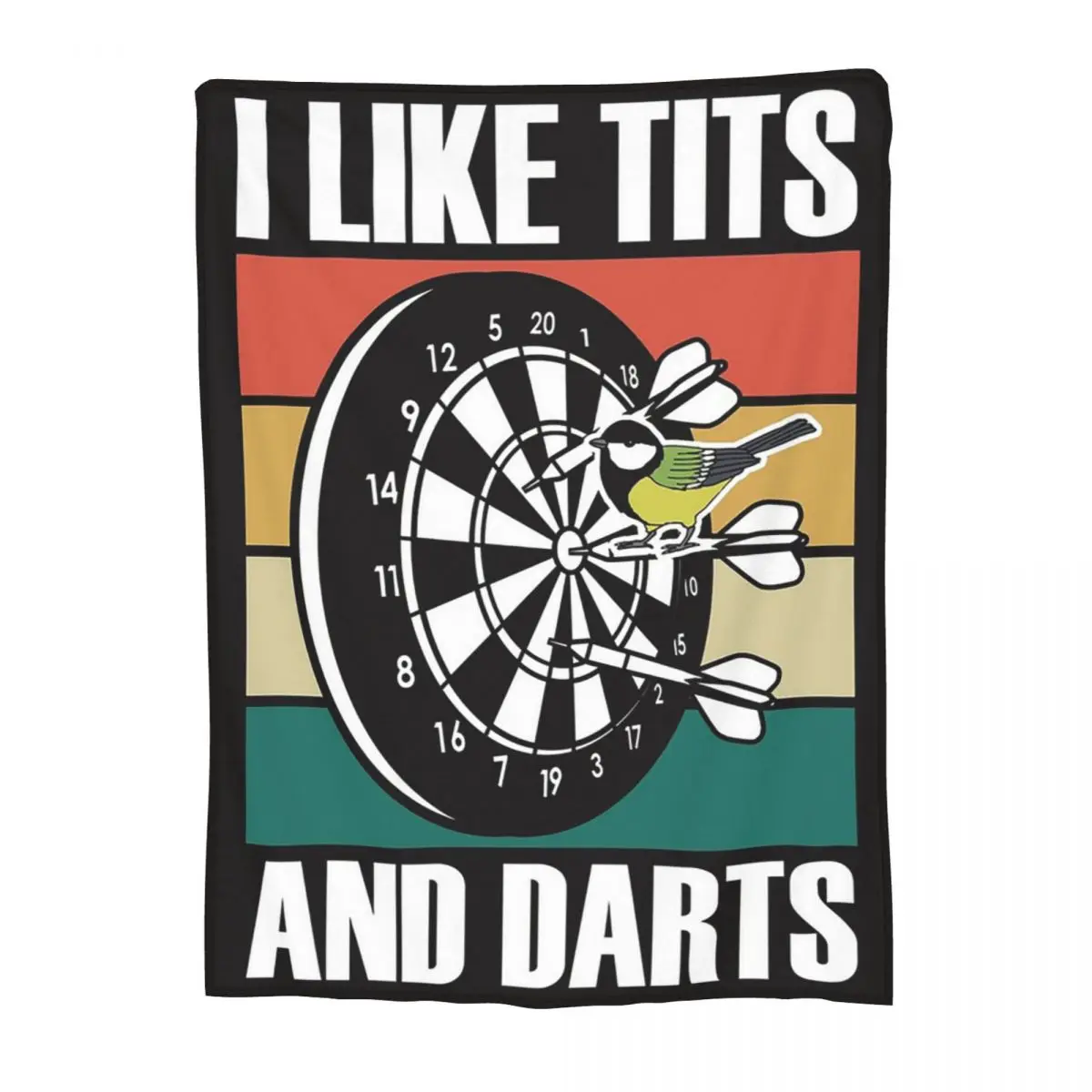 Darts Player Bullseye Dart Board Arrow Aim Blanket Soft Warm Flannel Throw Blanket Bedding for Living room Picnic Travel Couch