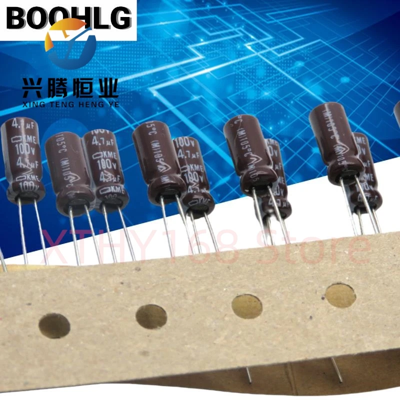 20PCS original 4.7UF 100V NCC black diamond capacitor 100V 4.7UF 5X11 KME high frequency low resistance