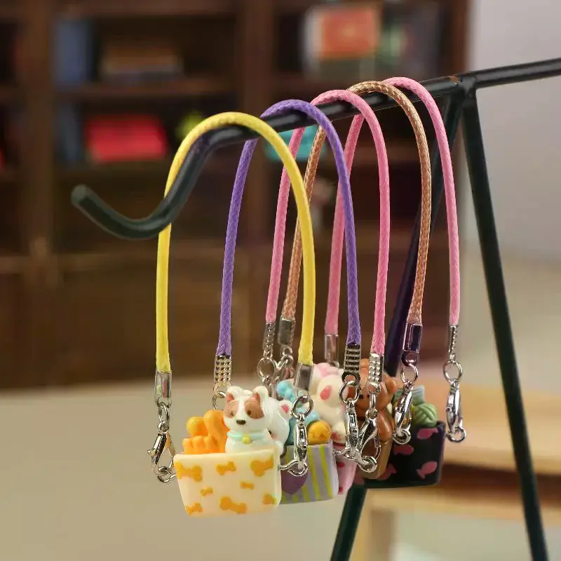 5/10Pcs Mini Doll Pet Carrying Bag Dolls Neck Accessories Dollhouse Pendant Decoration DIY Dolls Dress Up Toys For Kids Gift