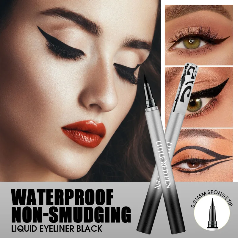 2pcs Professional Waterproof Liquid Eyeliner Pen, Long Lasting Smudge-proof Fade,Smooth Eye Liner,Hollow-out Pattern Eye Makeup