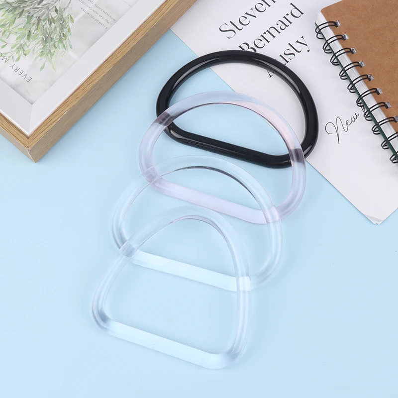 Acrylic Bag Handle For Handbags Transparent Tote Woven Bag Handles DIY Clear Bag Strap With D Buckle Bag Accessories