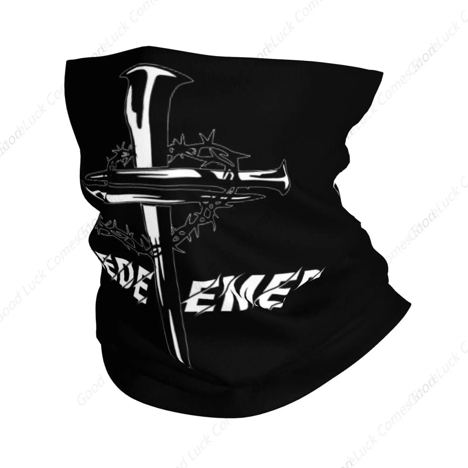 

Jesus Christ Christian Redeemed Cross Nails Neck Gaiter Face Mask for Men Women UV Protect Seamless Face Shield Cool Face Mask