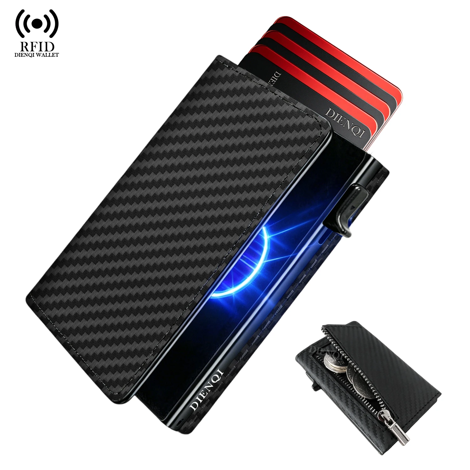 Magnetic Money Clip Wallet for Men，RFID Blocking Pop-up Credit Card Holder Luxury Wallet Money Clips Portable Slim Card Case
