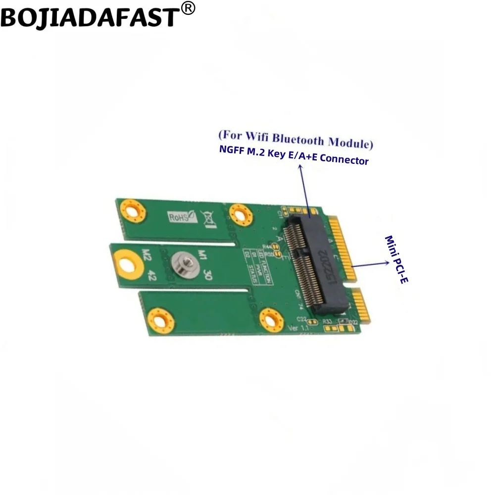Mini PCIe PCI-E MPCIe to NGFF M.2 Key A+E Wireless Adapter Card For WiFi BT Bluetooth Module