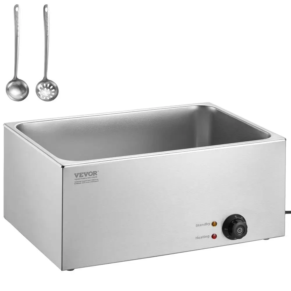 

Commercial Electric Warmer Countertop Buffet 19Qt 1200W Bain Marie