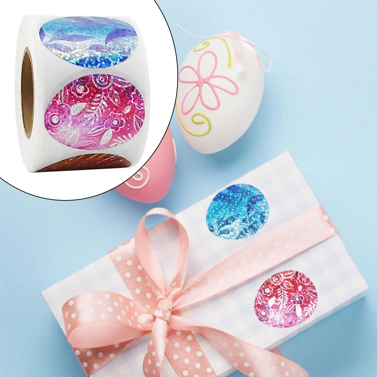 

500 шт., наклейки с пасхальным яйцом для торжеств, вечеринок, праздников