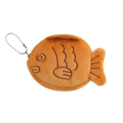 Small Wallets Fish Change Purse Plush Coin Purse Earphone Storage Bag Gift