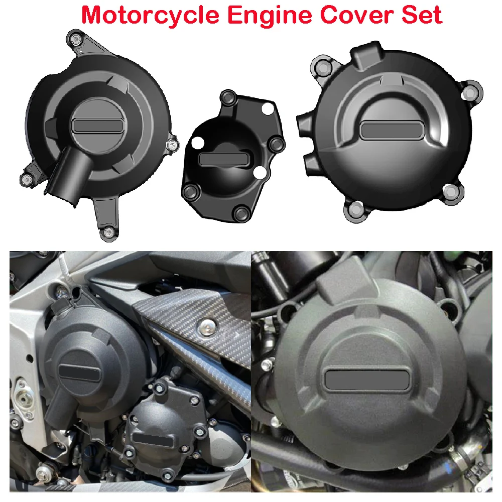 Motorcycle Engine Stator Case Cover Secondary Guards Kits Fits for Triumph 765 Street Triple 765RS 765R ABS 2020 2021 2022 2023