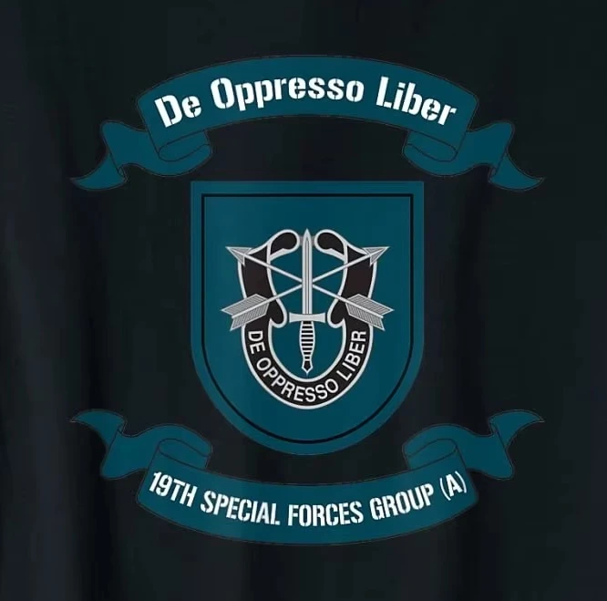 US Army 19th Special Forces Group (Airborne) Insignia T Shirt. Short Sleeve 100% Cotton Casual T-shirts Loose Top Size S-3XL