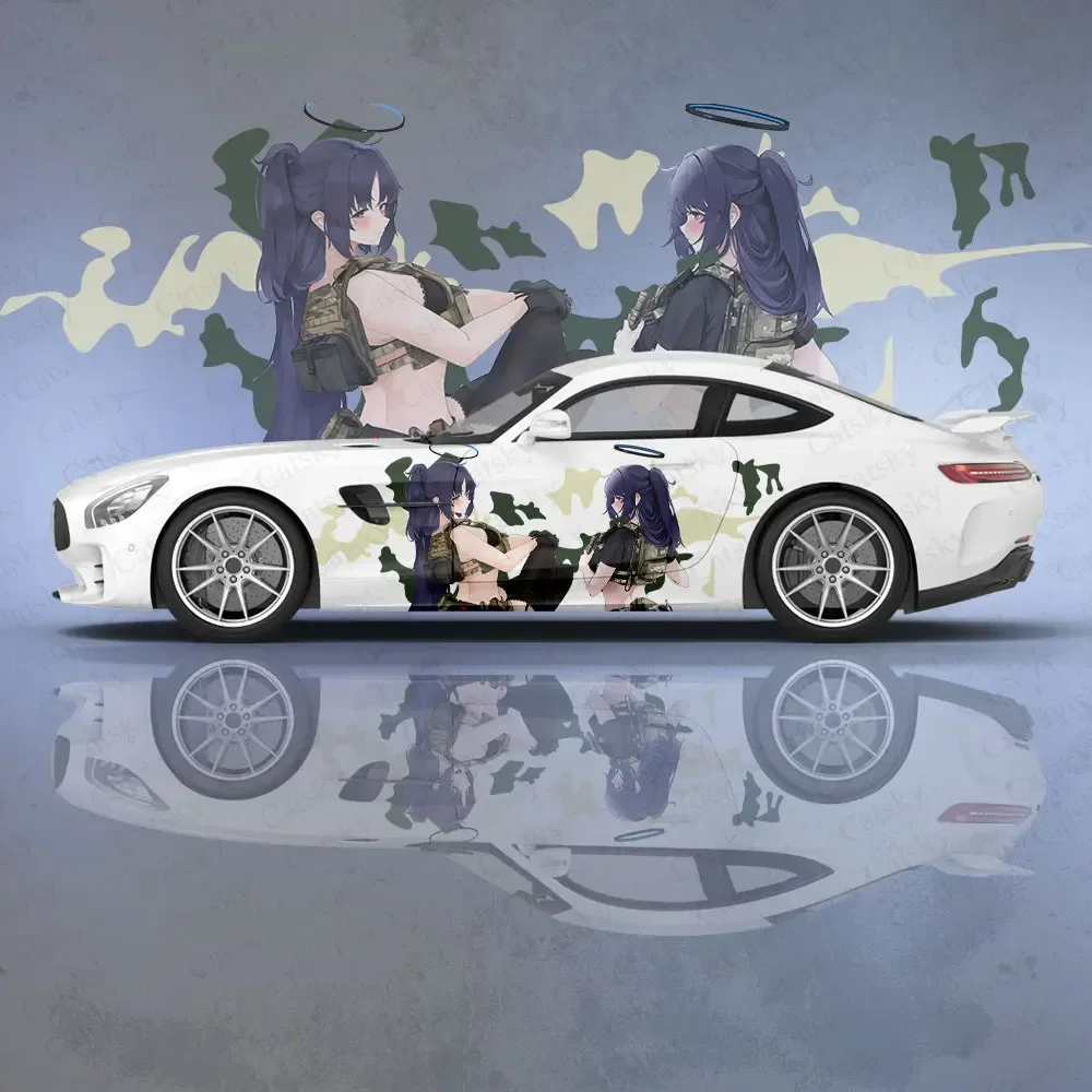 Hayase Yuuka Anime Car Body Stickers Itasha Vinyl Car Side Decal Sticker Premium Vinyl Sticker Customize Car Body Wraps