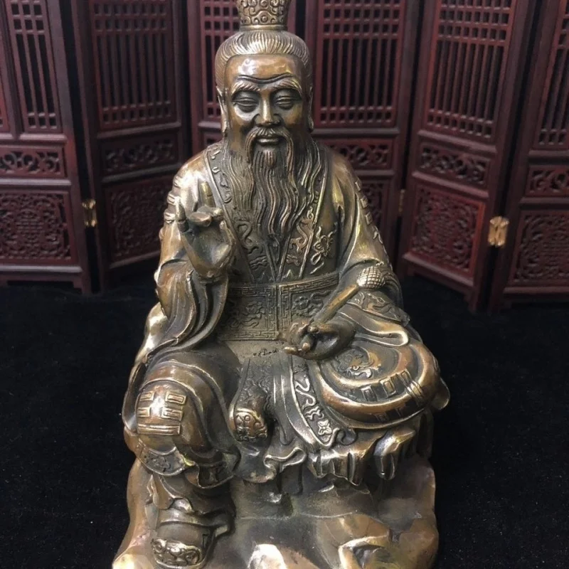 

Antique Copper Taishang Laojun Statue Buddha Statue Old Lord Bronze Statue Home Decor Copper Figure Home Decor