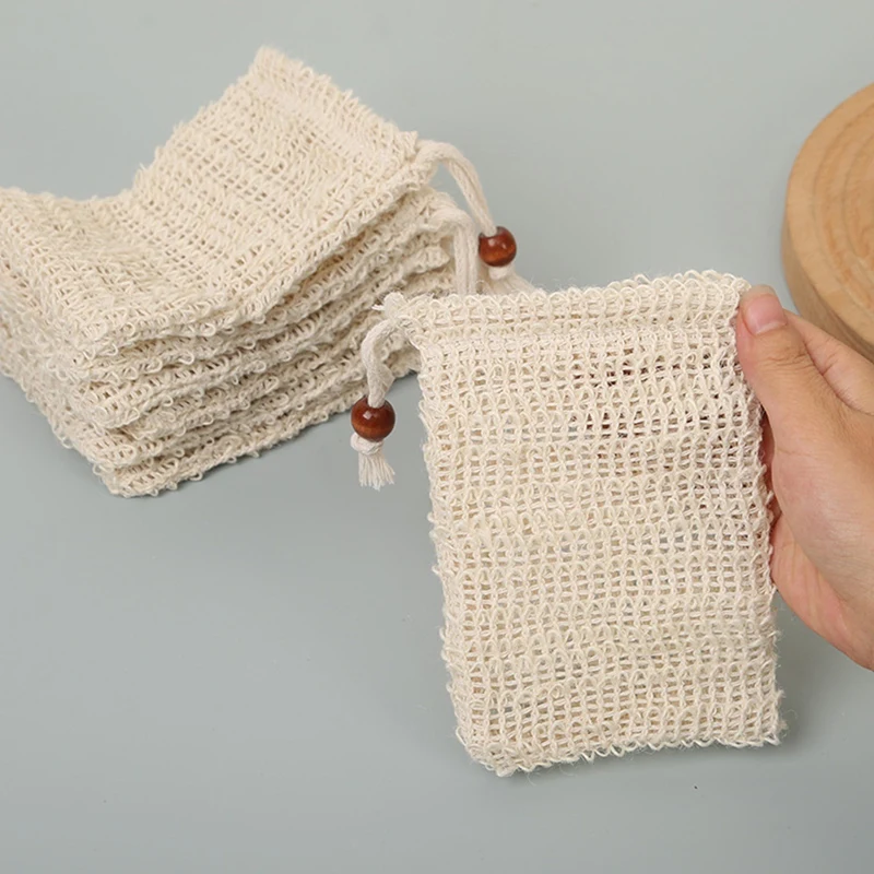 ABNO-Sacchetti per sapone,Sacchetti per sapone esfoliante da bagno,Sacchetti in rete per imballaggio di sapone per bagno e doccia.