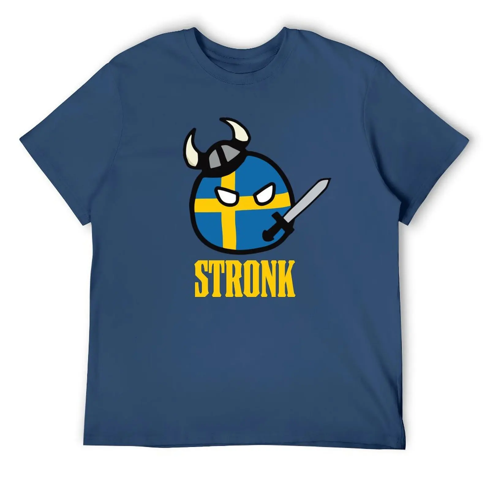 Sweden SwedishBall Polandball memes Swedes Norse Viking helmet meme ball HIGH QUALITY T-Shirt boys whites men t shirt