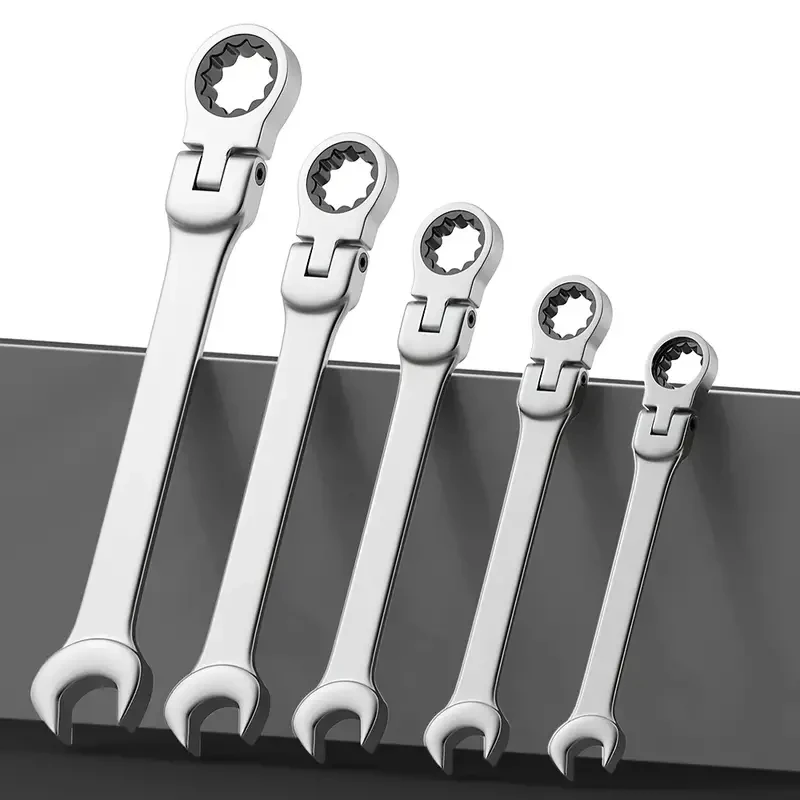 Double Special Event-Head Ratchet Wrench Metric Double-Head Wrench Torque Fast Wrench Dual-Purpose Ratchet Wrench