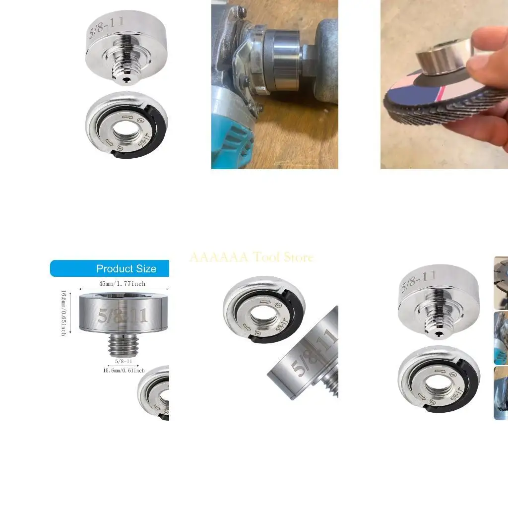 

A2BE Universal Angles Grinder Arbors Conversion Steel 5/8"-11 Shafts With Lock Locking Nut For X Lock