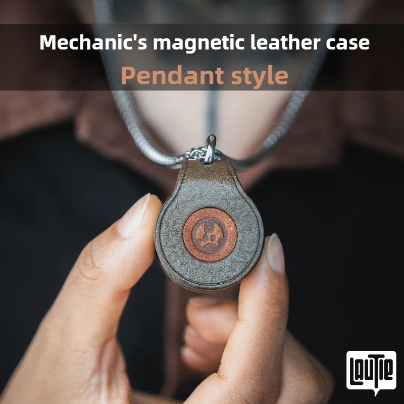 เคสหนังแม่เหล็ก LAUTIE Mechanic I แบบพกพา พร้อมจี้นิ้วมือ ของเล่นคลายเครียด กล่องเก็บของตกแต่ง