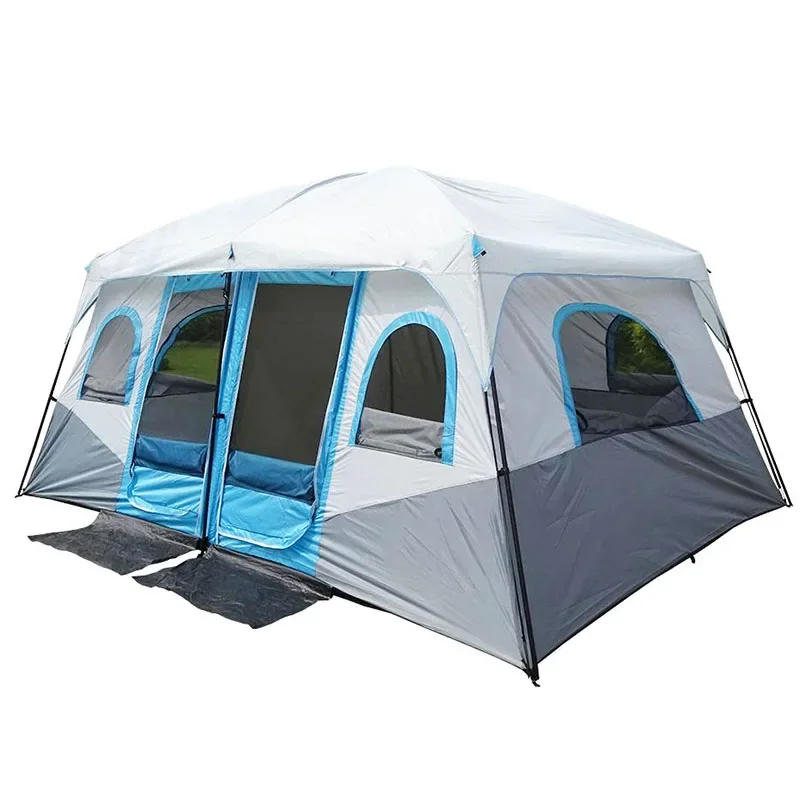 8 10 12 Person Event Marquee Tents Large Family Camping Waterproof Cabin Outdoor Two bedrooms one living roomTent