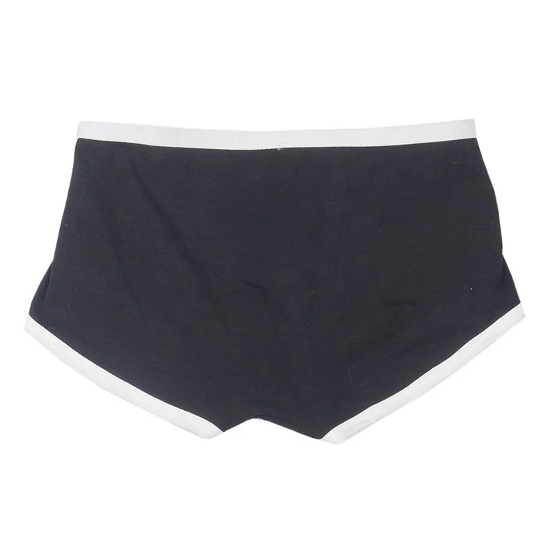 Women Sport Cotton Solid Color Exquisite Soft Cotton Middle Waist Sweet Stretch Boxer Panties