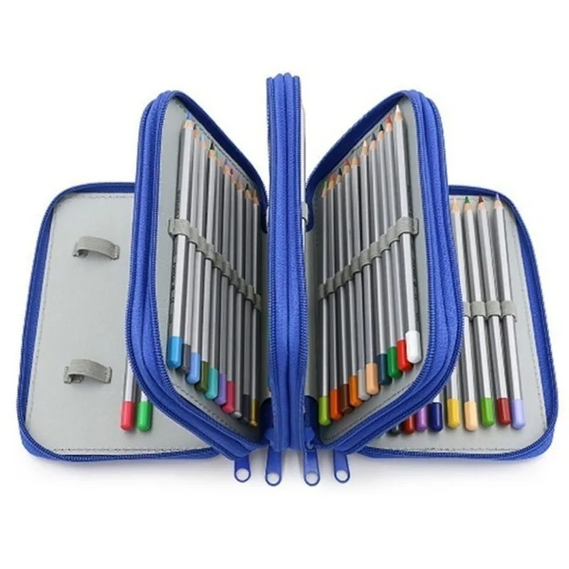 Imagem -04 - Estojo de Lápis Escolar para Menina e Menino Pen Box Grande Penal Grande Cartridge Bolsa Kit para Lápis de Papelaria Bolsa 72 Slots