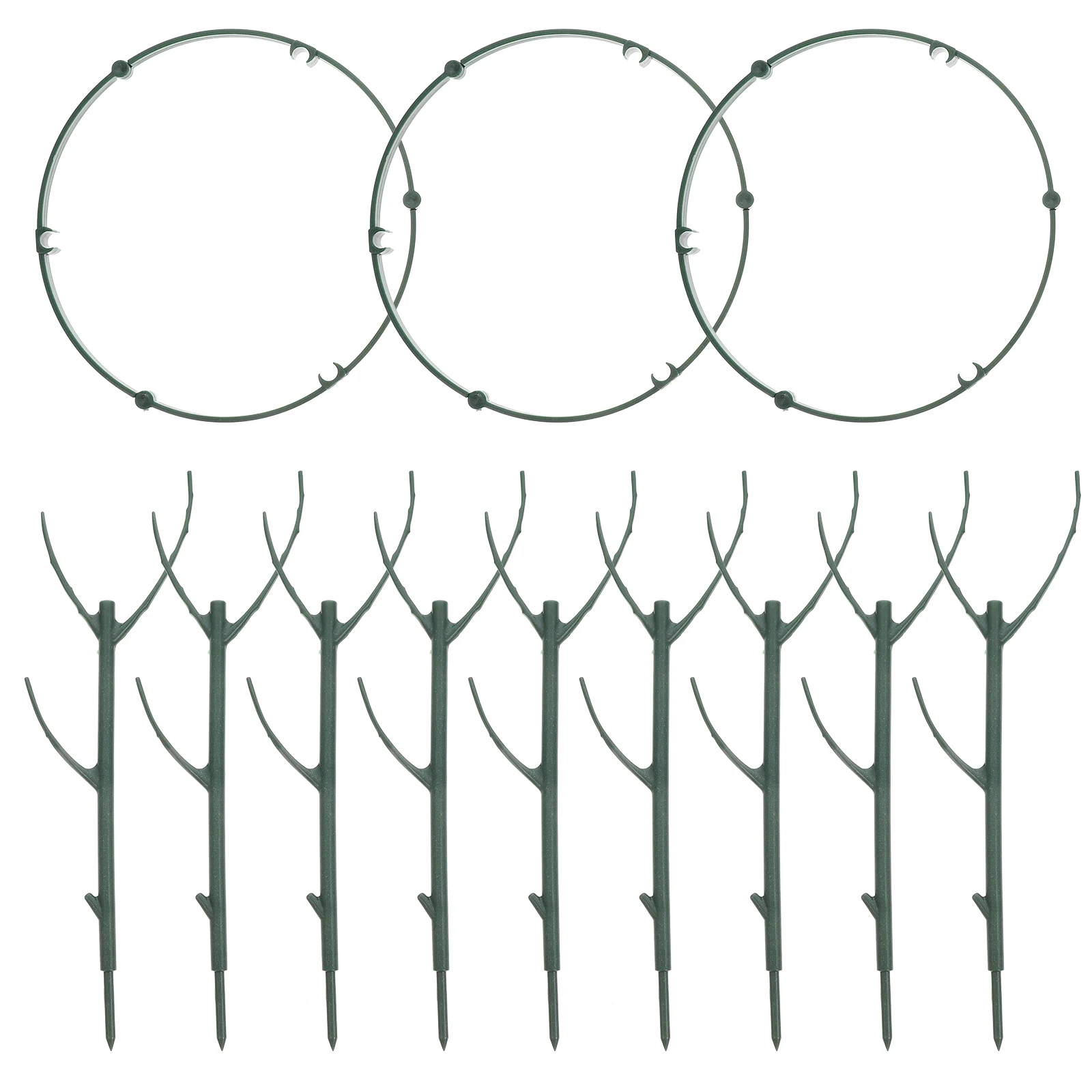 

3 Tiers Garden Trellis for Plants Detachable Climbing Support Stackable Multi-Tier Plant Twig Trellis Set Indoor Outdoor