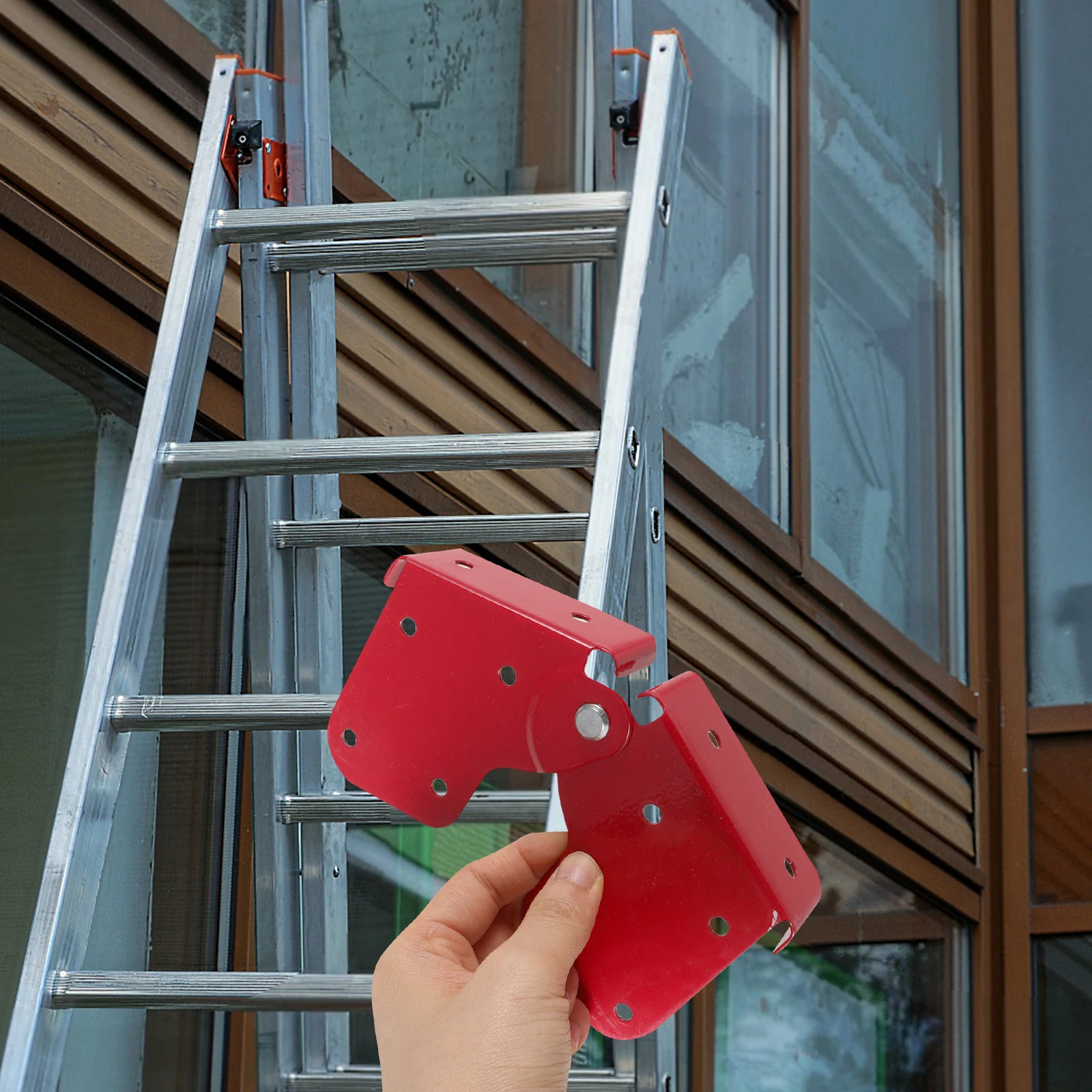 

Aluminum Alloy Reinforced Ladder Hinge Red Tie Rod Foldable Step Joint Parts for Single Double Telescopic Engineering Ladders