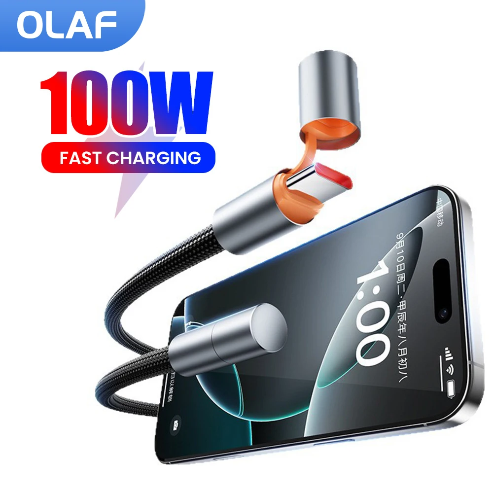 100w tipo c para usb c cabo de dados tipo c trança cabo de carregamento rápido para iphone 15 16 samsung xiaomi cabo usb c com tampa protetora