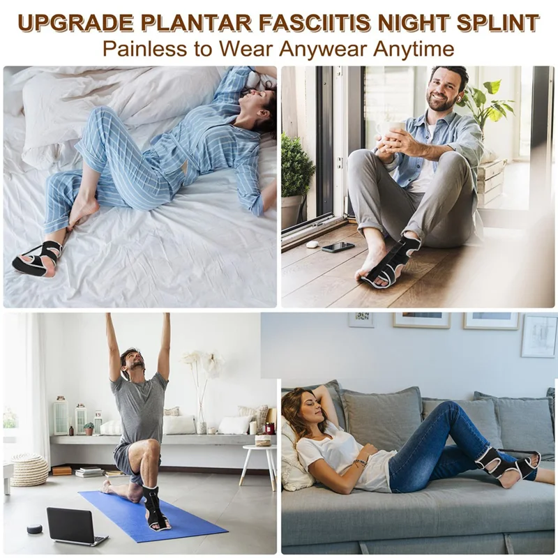 ABIT Night Splint For Plantar Fasciitis, For Plantar Fasciitis Brace For Achilles Tendonitis Relief, Heal