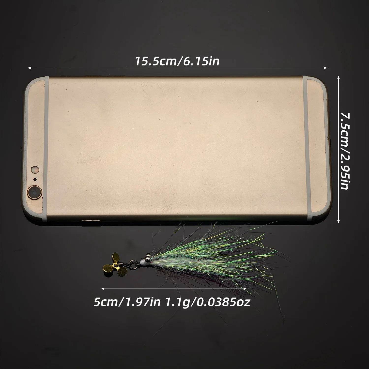 ANFS 4 قطع من طُعم صيد السمك المجنون تشارلي فلاي - طُعم المياه المالحة والمياه العذبة، دوبينج، ذباب الصيد لسمك العظام، الجهير، سمك السلمون المرقط #6