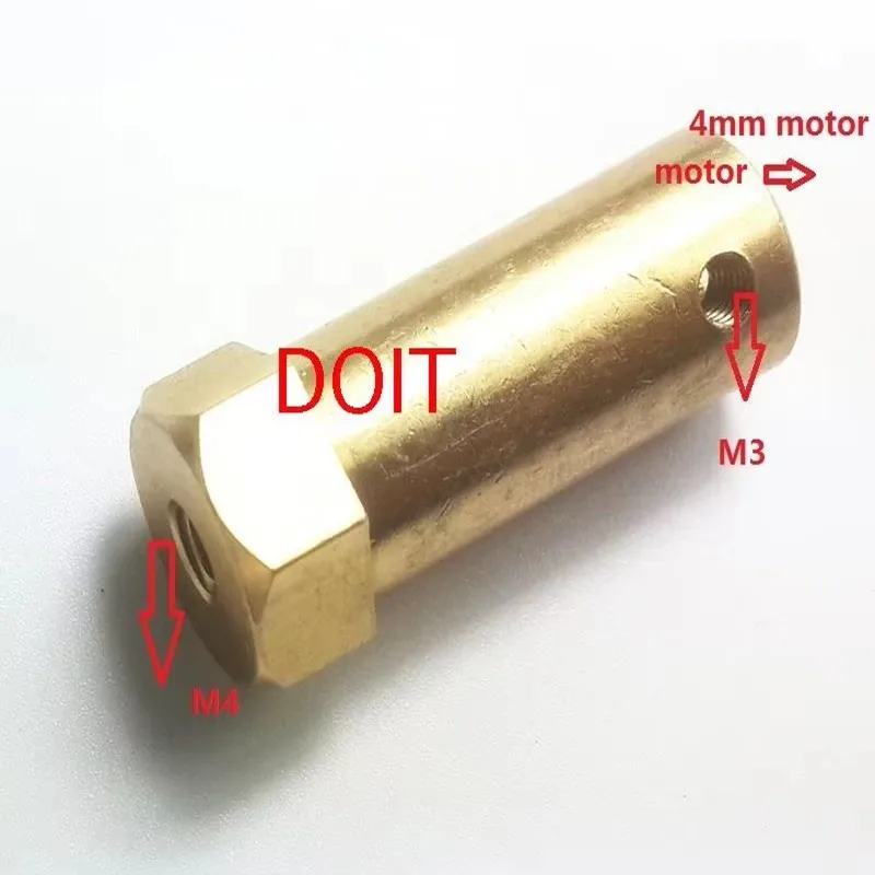 길이 30mm, 6mm,5mm,4mm,3mm 육각 커플 링/커플러/육각 커넥터 구리 제품/휠, 스마트 카, 로봇용 모터 부품