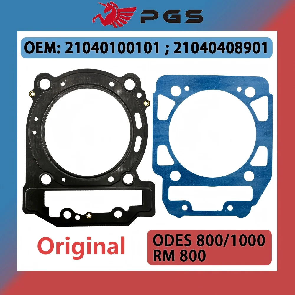 

Original 1 SET/2 SET Cylinder Gasket and Cylinder Head Gasket For ODES 800 1000 ATV UTV parts 21040100101 21040408901
