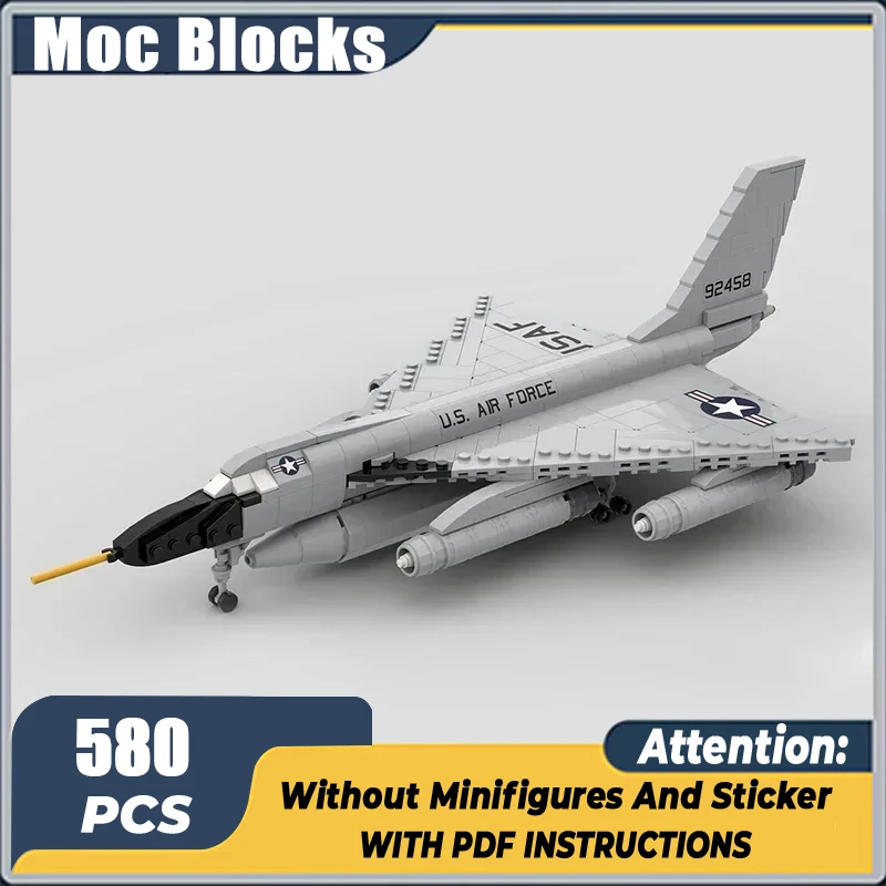 Military Fighter Model Moc Building Bricks 1: 72 Aircraft B-58 Technology Modular Blocks Gifts Christmas Toys DIY Sets Assembly