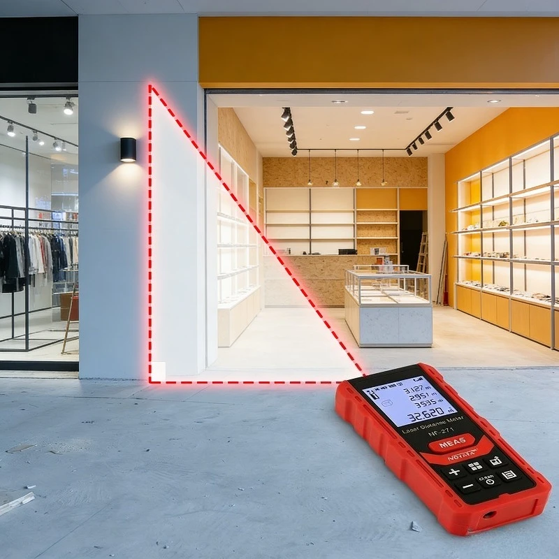 

Лазерный дальномер NOYAFA NF-271 70м, ручной, высокоточный, цифровой, инфракрасный измерительный прибор для измерения расстояний в доме и помещениях