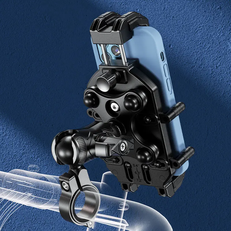 

Motorcycle Phone Holder With Shock Absorber Eight Claws Fixed Motorcycle Mobile Stand Adjustable Handlebar Navigation Bracket