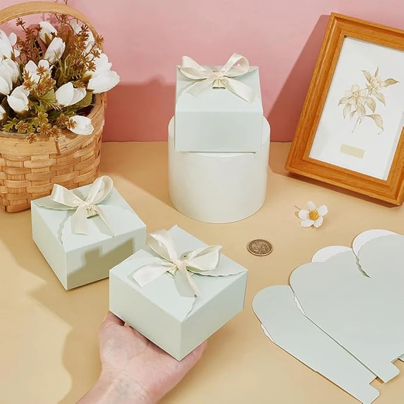 

20 Pcs Easter Gift Box Rabbit Easter Eggs Candy Boxes DIY House Packing Biscuit Bags Happy Easter Party Decoration Paper Box