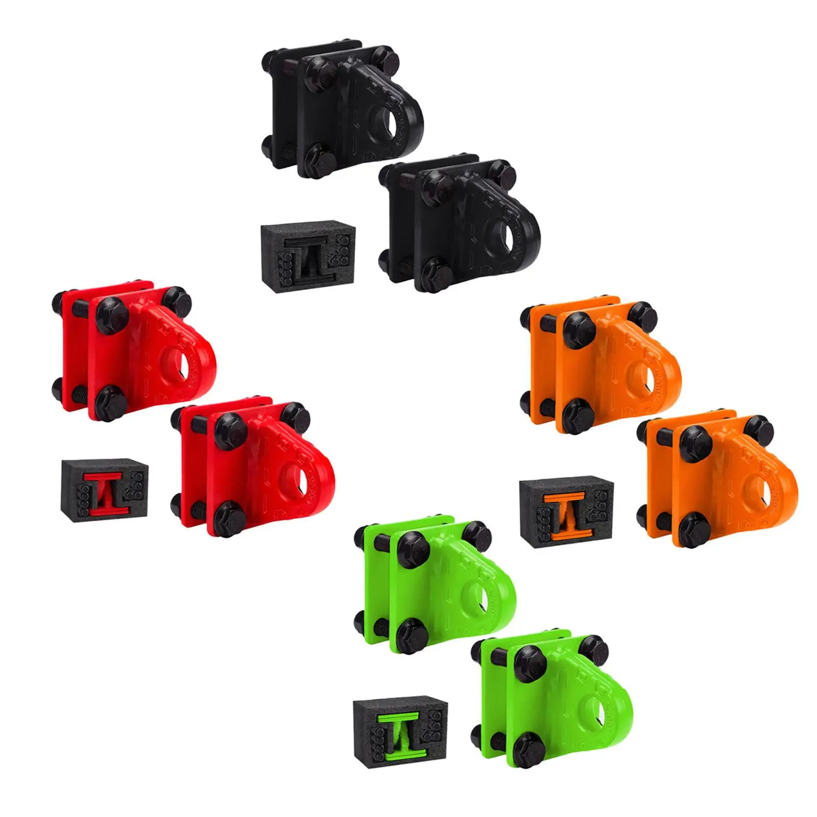 D Ring Shackle Bracket Heavy Duty Alloy Clevis Mount Trailer Shackles Kit for Tractor Trailer Off Road Recovery
