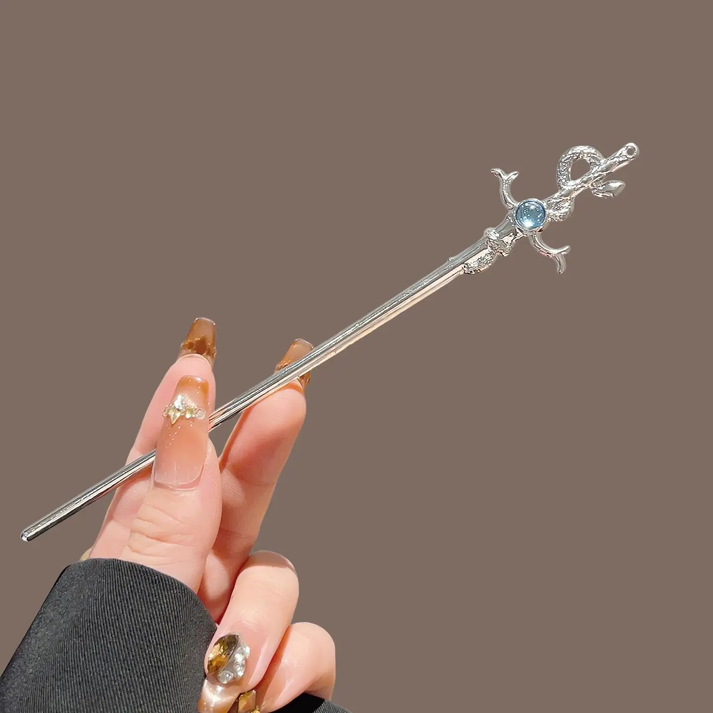 Nueva Horquilla de Metal con Forma de Serpiente Estilo Chino, Horquilla Hanfu de Moda, Palillos para el Cabello, Accesorios para el Cabello, Regalo