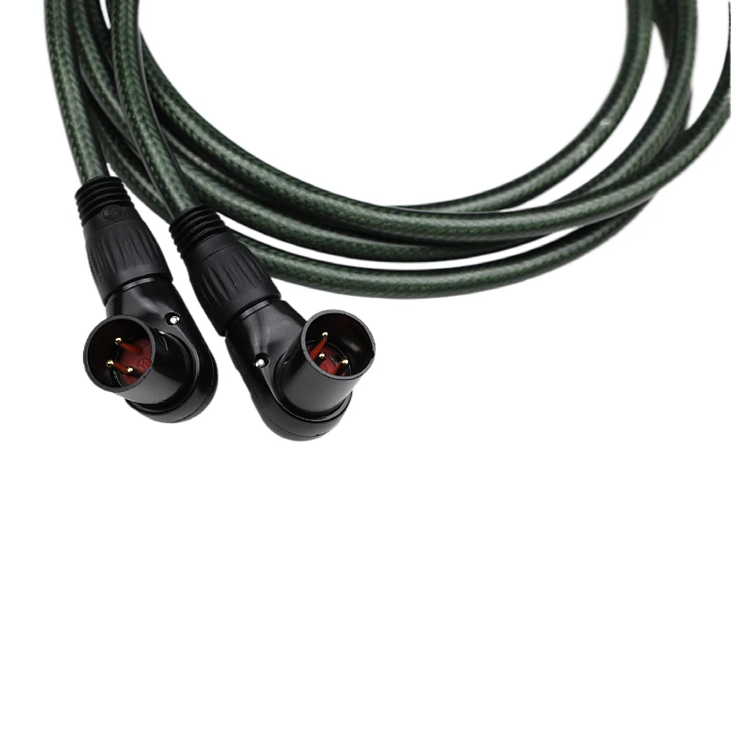 AUDIOMECA A130 cavo XLR in argento Sterling 90 ° ad angolo retto cavo di bilanciamento Canon a 3 pin cavo Audio