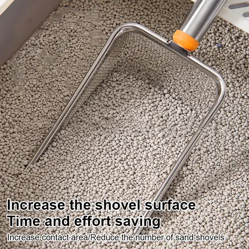 Stainless Steel Fine Mesh Cat Litter Scoop Easy To Clean Non-Stick Shovel For Reptiles Sand Efficient Durable Litter Scoop - Image 3