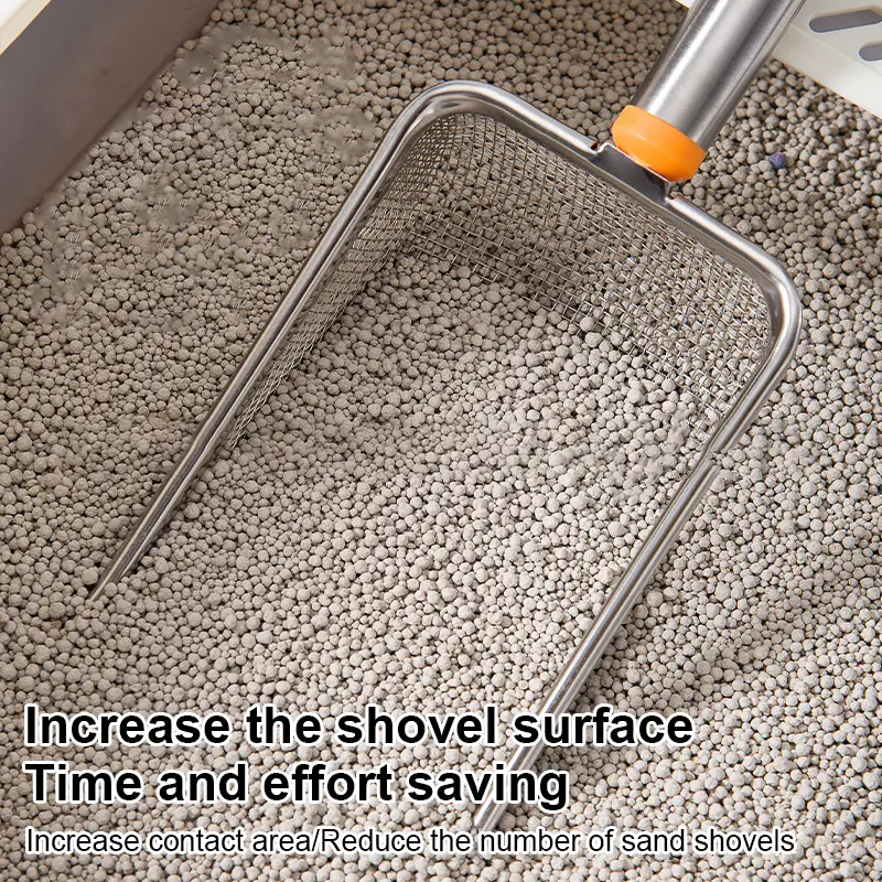 Stainless Steel Fine Mesh Cat Litter Scoop Easy To Clean Non-Stick Shovel For Reptiles Sand Efficient Durable Litter Scoop - Image 3