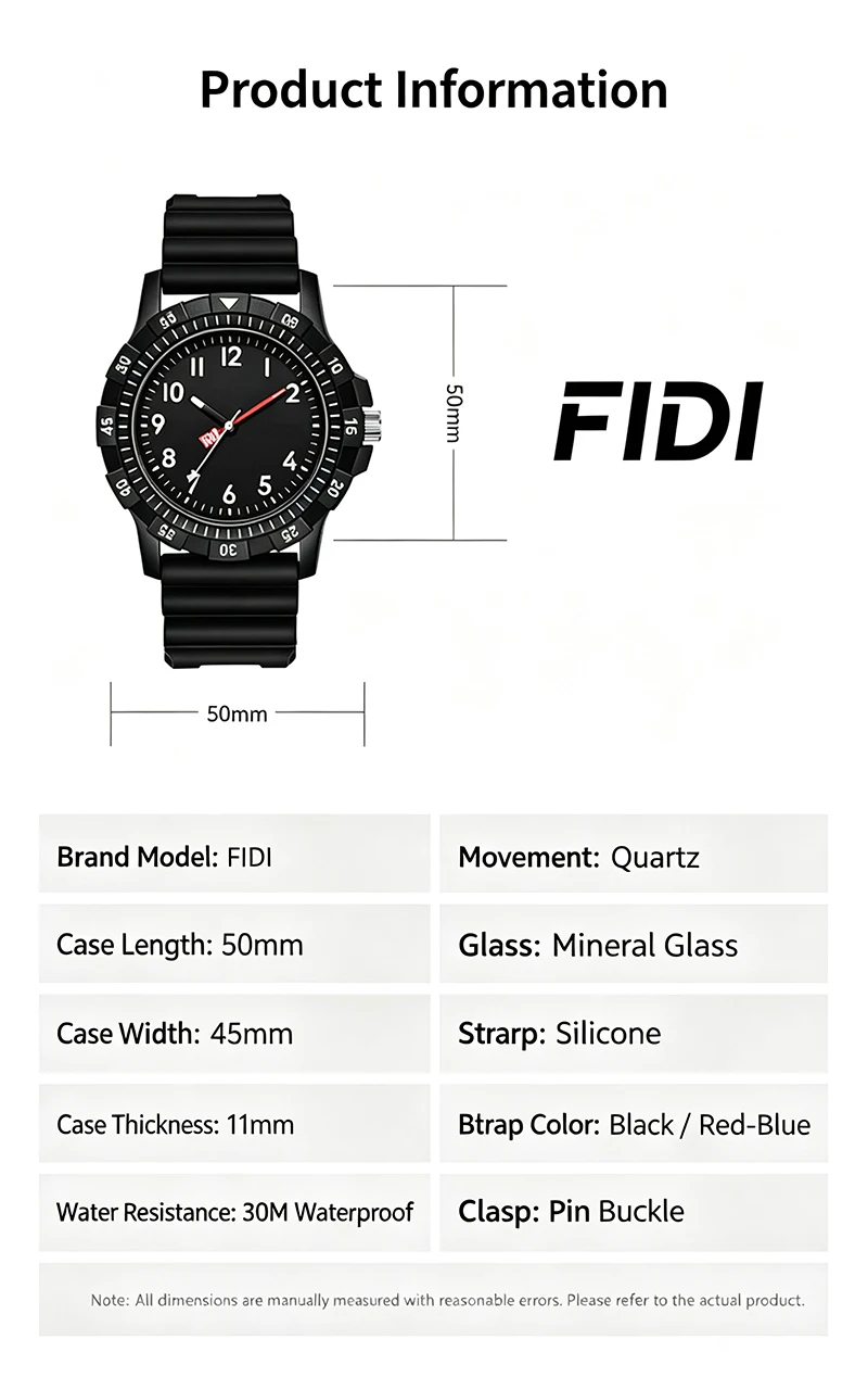 Unisex Student Quartz Watch Silicone Strap Large Number Dial Waterproof Sports Wristwatch for Teen Boys Girls School Daily Wear