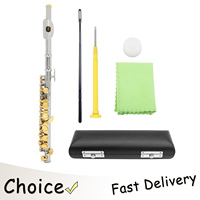 SLADE Piccolo Professional C Key Half-size Cupronickel Flute Silver Plated Gold Key Piccolo Professional Woodwind Instruments
