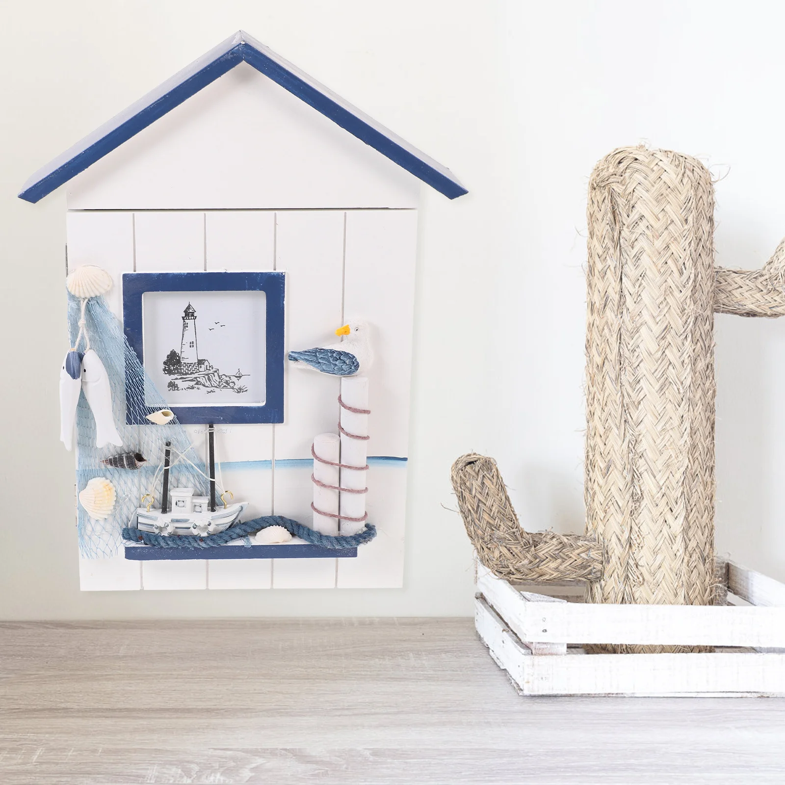 

Pine Wood Key Storage Box Desktop Organizer For Home Office Entryway Sundries Storage Container Household Key Holder Decorative