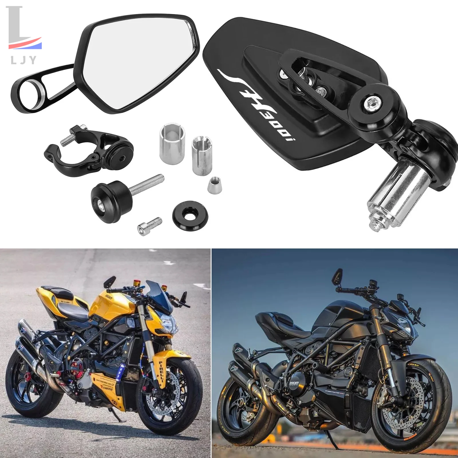 For HONDA SH300 SH300i SH 300  Motorcycle CNC Rear View Mirrors Anti-Glare HD Motorbike Handlebar End Side Mirror