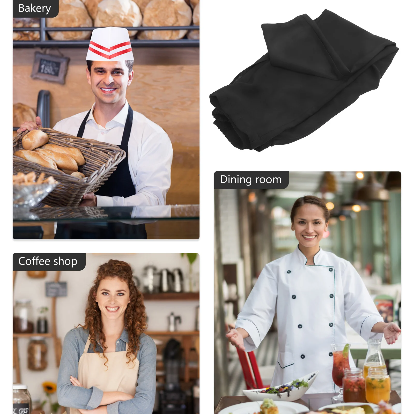 Breathable Chef Pants Workwear Black Restaurant Uniforms Mens Womens Scrub Food Service Loose Pants Canteen Wear