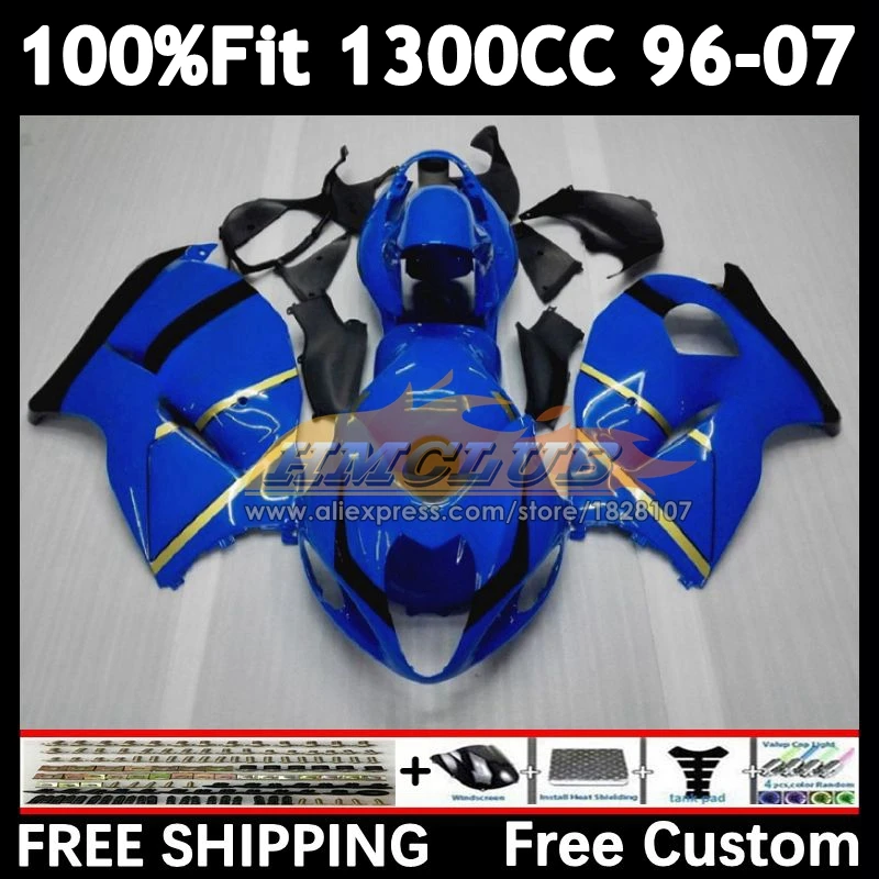 Body For SUZUKI Hayabusa RIZLA blue GSXR1300 GSXR 1300 1996 1997 1998 1999 2001 37No.35 GSXR-1300 00 02 03 04 05 06 07 Fairing