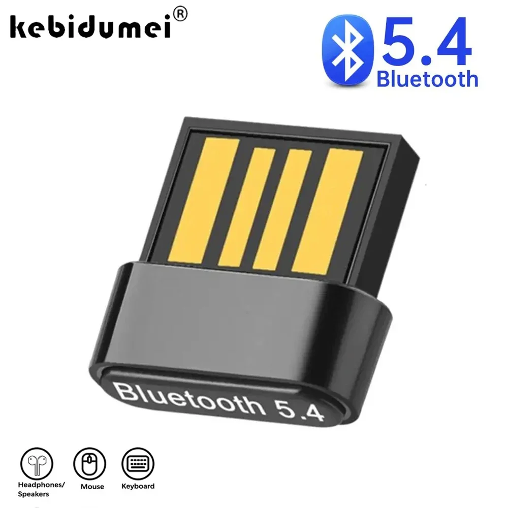 

Bluetooth 5.4 USB-передатчик Беспроводной адаптер для ПК Беспроводная мышь Клавиатура Bluetooth-гарнитура Совместимая с Windows 8.1/10/1
