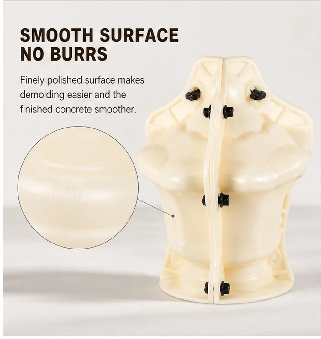 Roman Column Concrete Mold Ball-Shaped Plastic Form for Garden Lawn Park Villa DIY Balustrade Decor