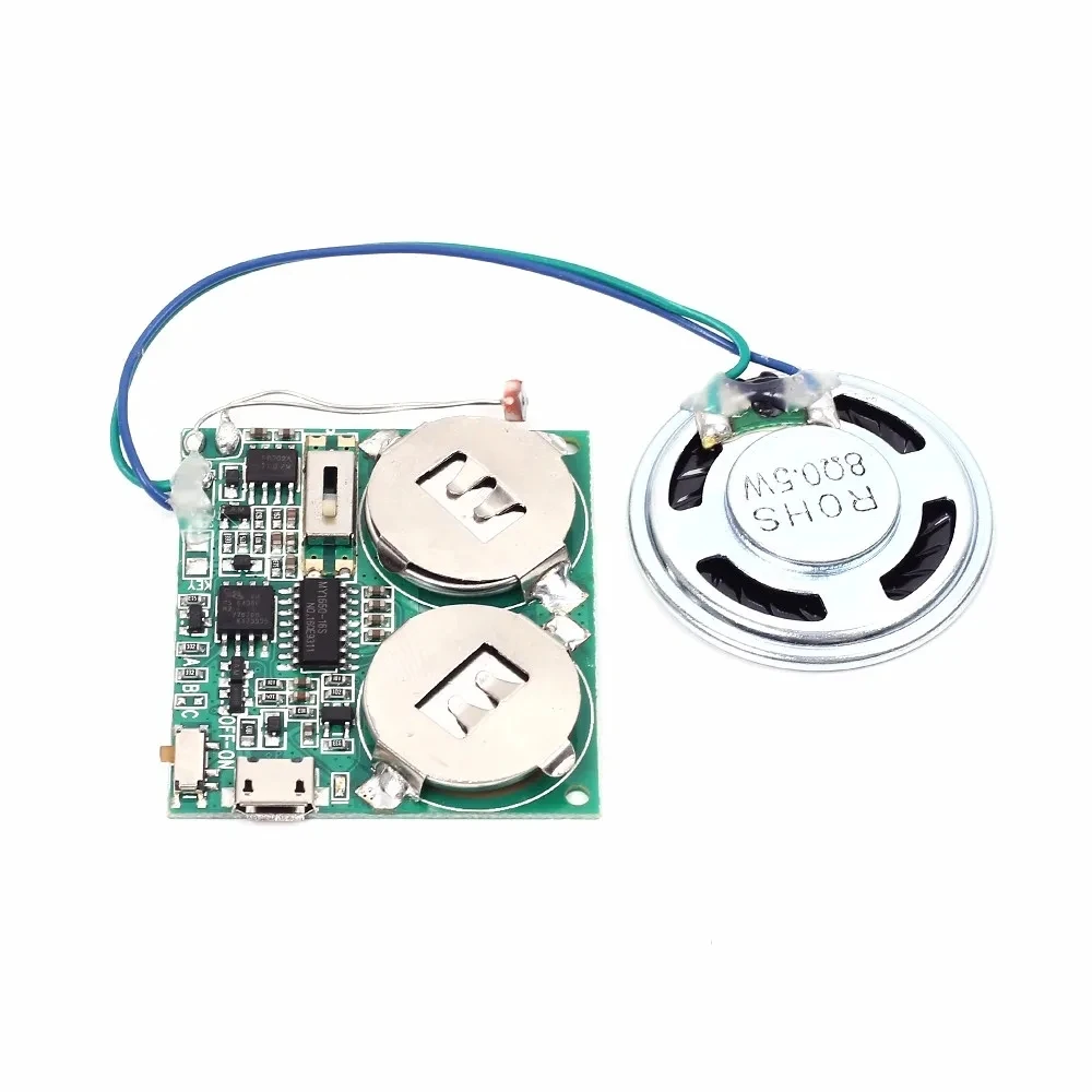 DIY Light Sensor Sound Module Micro USB Recordable Sound Chip 8M Memory Speaker Talking Programmable Music Player Box MP3