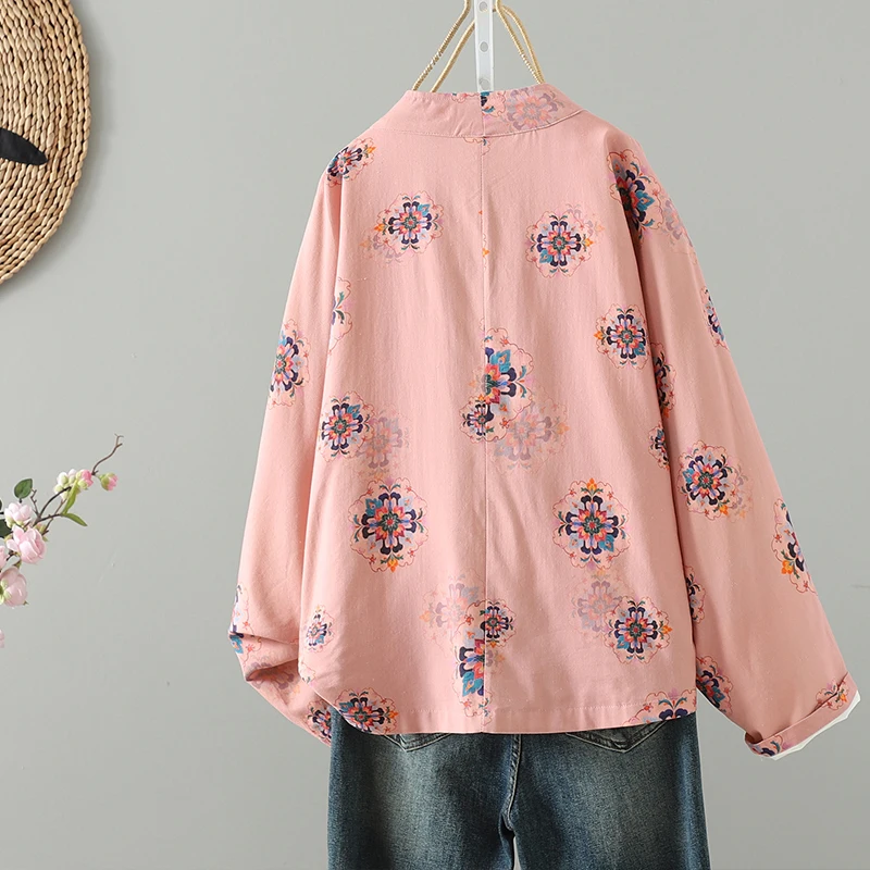 Artistic Retro Double Layered Open Cardigan Outerwear New Chinese Style Three Dimensional Tailoring Slow Autumn Series
